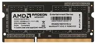 Оперативная память для ноутбука 2Gb (1x2Gb) PC3-12800 1600MHz DDR3 DIMM CL11 AMD R532G1601S1S-U