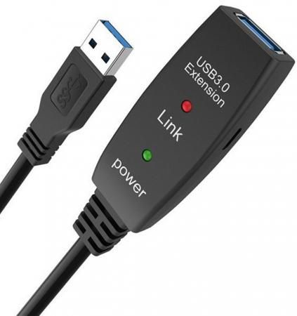 Кабель-адаптер USB3.0-repeater, удлинительный активный <Am-->Af> 15м Aopen/qust<ACU827A-15M>