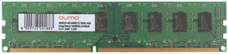 Оперативная память 4Gb (1x4Gb) PC3-12800 1600MHz DDR3 DIMM CL11 QUMO QUM3U-4G1600K11L