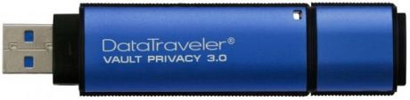 Внешний накопитель 64Gb USB Drive <USB3.0> Kingston DataTraveler Vault Privacy 30,USB3.0 синий <DTVP30/64GB>
