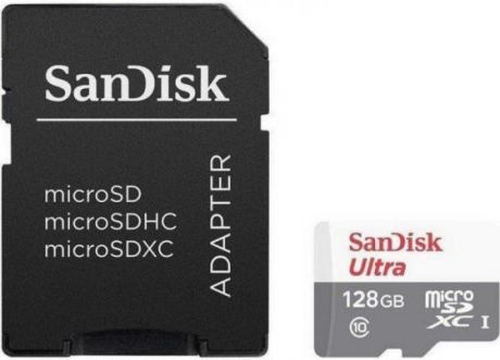 Флеш карта microSDHC 128Gb Class10 Sandisk SDSQUNR-128G-GN6TA Ultra Light w/o adapter