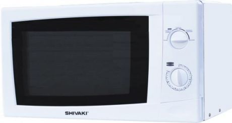 Микроволновая печь SHIVAKI SMW2012MW, 700 Вт., 20 л., мех. упр., таймер 30 мин., разморозка, белый