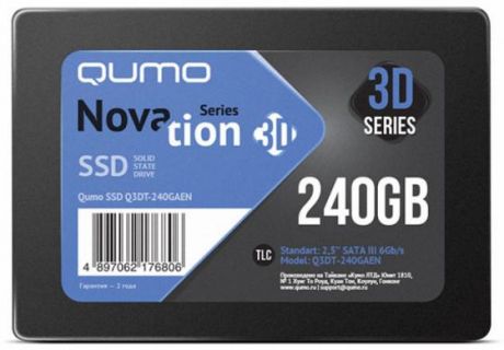 Твердотельный накопитель SSD 2.5" 240 Gb QUMO Q3DT-240GAEN Read 560Mb/s Write 540Mb/s 3D NAND TLC