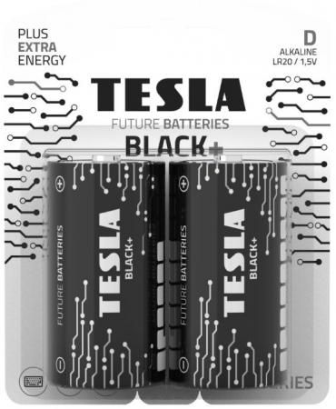 Батарейки Tesla BLACK D+ 2ks Alkaline D (LR20, блистер/2 ks)
