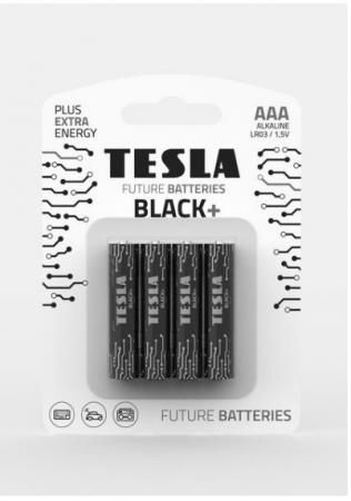 Батарейки Tesla BLACK AAA+ 4ks Alkaline AAA (LR03, минипальчиковая, блистер/4 ks)