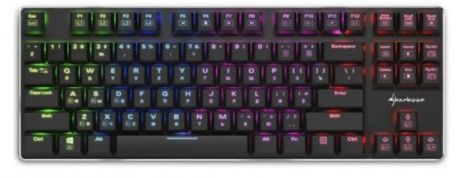 Игровая клавиатура Sharkoon PureWriter TKL RGB (slim, Kailh Red switches, RGB подсветка, USB, без нампада)