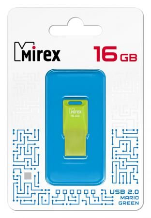 Флеш накопитель 16GB Mirex Mario, USB 2.0, Зеленый