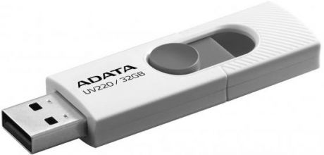 Флеш накопитель 32GB A-DATA UV220, USB 2.0, белый/серый