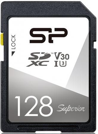 Флеш карта SD 128GB Silicon Power Superior SDXC Class 10 UHS-I U3 V30 100/80 Mb/s
