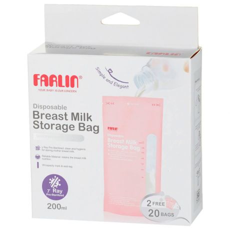 Пакетыдля хранения молока Farlin 200мл 22шт bp-869-2