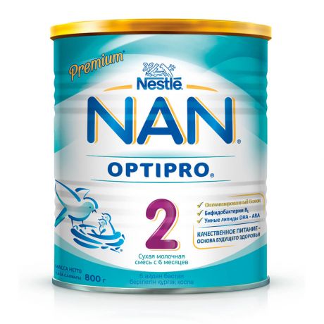 Смесь молочная NAN Optipro-2 премиум с 6 месяцев 800г