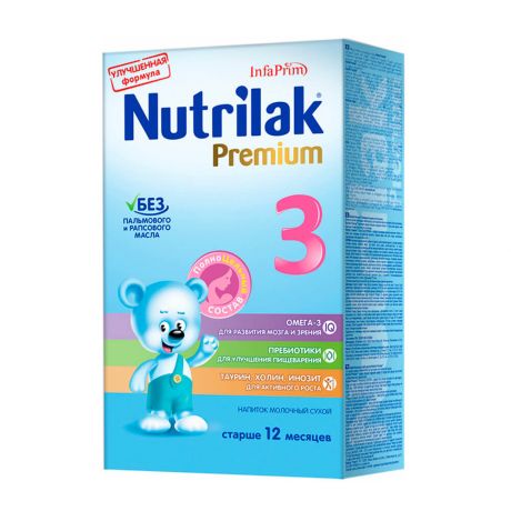 Смесь молочная Nutrilak-3 премиум с 12 месяцев 350г