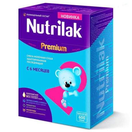Смесь молочная Nutrilak-2 премиум с 6 месяцев 600г