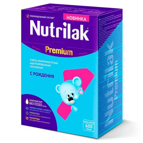 Смесь молочная Nutrilak-1 премиум с рождения 600г