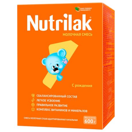 Смесь молочная Nutrilak-1 с рождения 600г