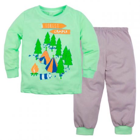 Пижама д/мальчиков машук джемпер и брюки р.32 зеленый 353д-1121п