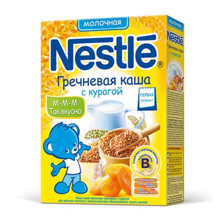 Каша молочная гречневая Nestle с курагой с 5 месяцев 250г