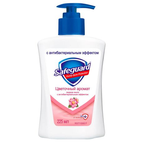 Жидкое мыло Safeguard 225мл антибактериальное с цветочным ароматом