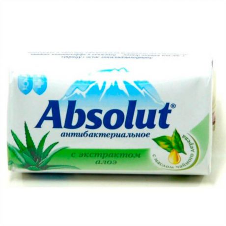 Мыло Absolut 90г антибактериальное с экстрактом алоэ Весна