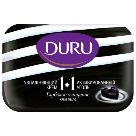 Мыло Duru 1+1 80г активированный уголь