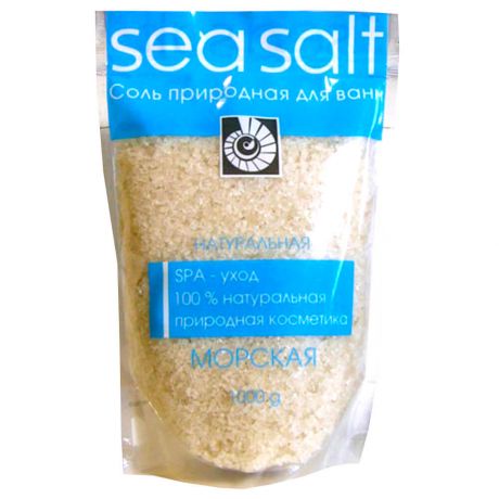 Соль для ванн морская 1кг натуральная