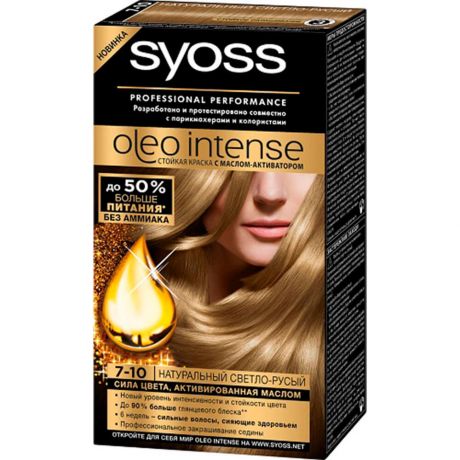 Краска для волос Syoss профессионал олео интенс 7-10 натуральный светло-русый