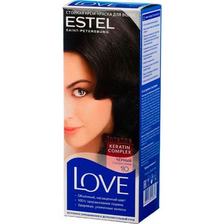 Краска для волос Estel Love 1/0 черный