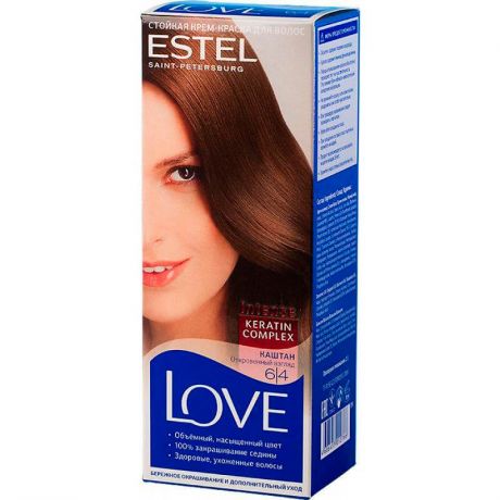Краска для волос Estel Love 6/4 каштан