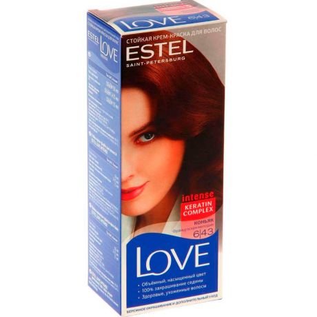 Краска для волос Estel Love 6/43 коньяк