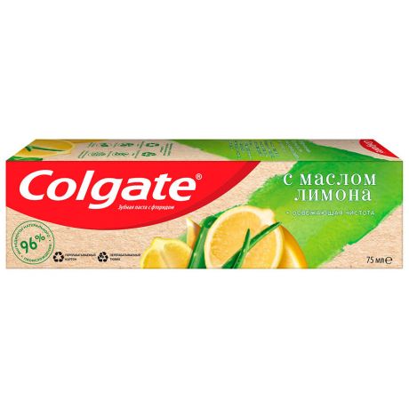 Зубная паста Colgate Naturals 75мл освежающая чистота с маслом лимона