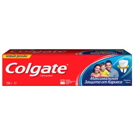 Зубная паста Colgate 100мл защита от кариеса свежая мята