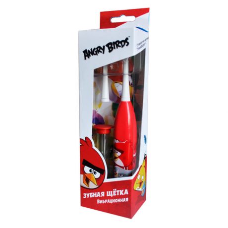 Зубная щетка вибрационная Angry Birds + сменная насадка и песочные часы от 3-х лет