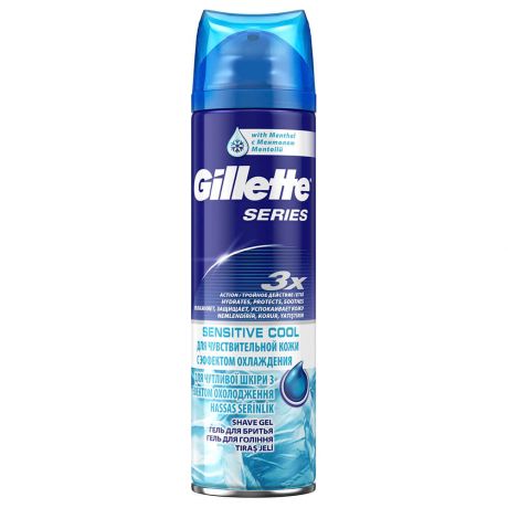 Гель для бритья Gillette 200мл сириес для чувствительной кожи с эффектом охлаждения
