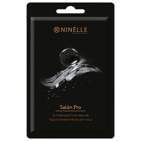 Маска для лица Ninelle Salon Pro гидрогелевая антивозрастная черная