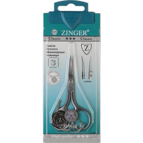 Ножницы для ногтей Zinger закругленные заточка 109012