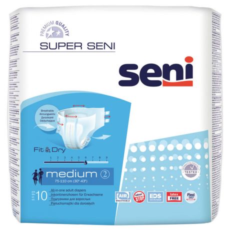Подгузники Seni Medium 10шт 75-110см для взрослых 2