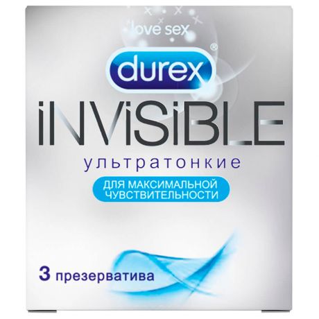 Презервативы Durex 3шт инвисибл ультратонкие