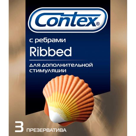 Презервативы Contex 3шт риббед ребристые