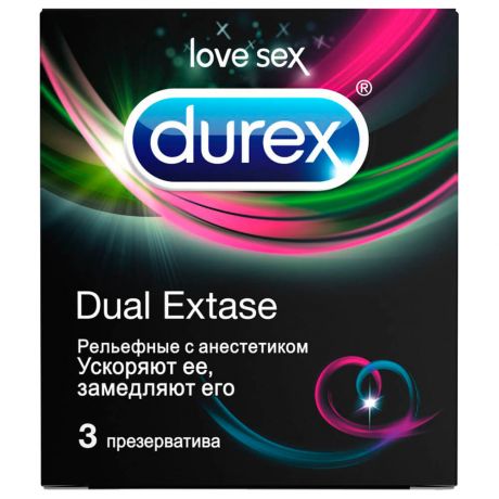 Презервативы Durex 3шт интесив рельефные с гелем-смазкой
