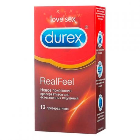 Презервативы Durex 12шт Real Feel