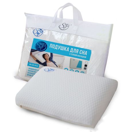 Подушка Save&Soft д/сна с гелевой накладкой 60*40*14см сумка из нетканного материала