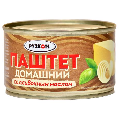 Паштет Рузком 230г домашний со сливочным маслом ж/б