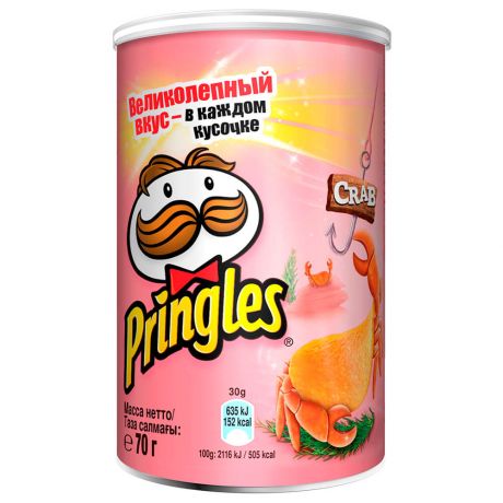 Чипсы Pringles 70г краб