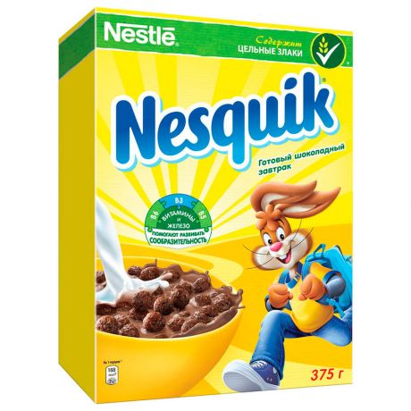 Готовый завтрак Nesquik 375г кор. Шоколадный Nestle