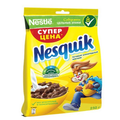 Готовый завтрак Nesquik 250г пакет Nestle