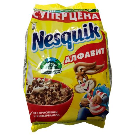 Готовый завтрак Nesquik 250г алфавит пакет Nestle