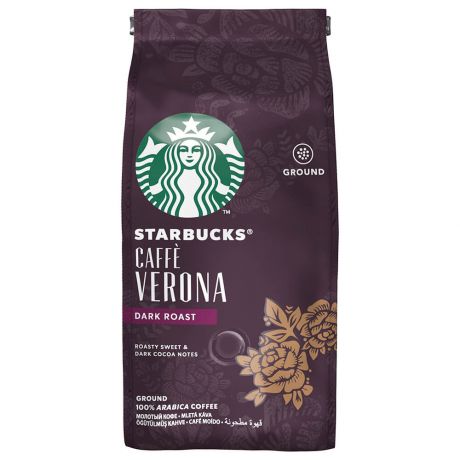 Кофе Starbucks 200г Verona dark молотый