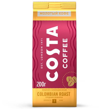 Кофе Costa 200г Сolombian roast молотый