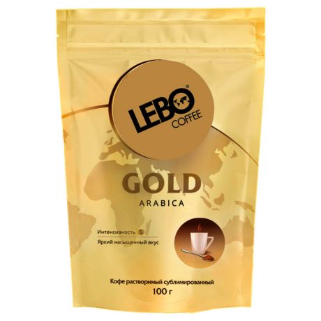 Кофе растворимый LEBO coffee Gold Arabica 100г