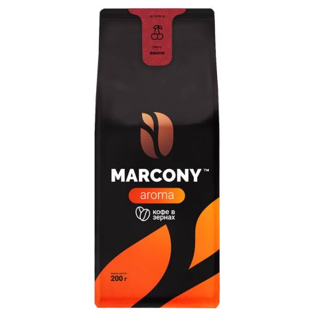 Кофе Marcony Aroma 200г со вкусом вишни зерно